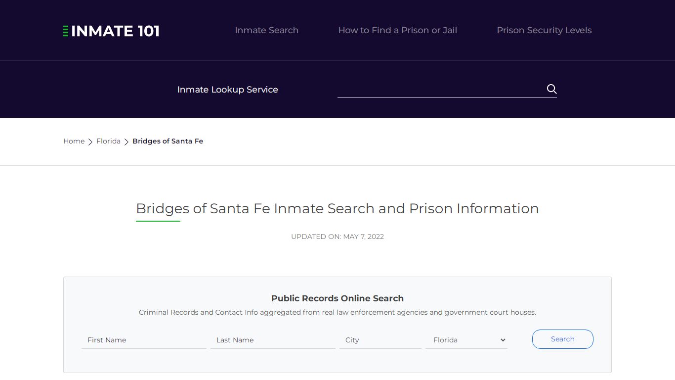 Bridges of Santa Fe Inmate Search, Visitation, Phone no ...